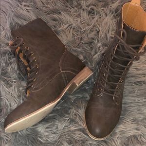 Vegan leather boots